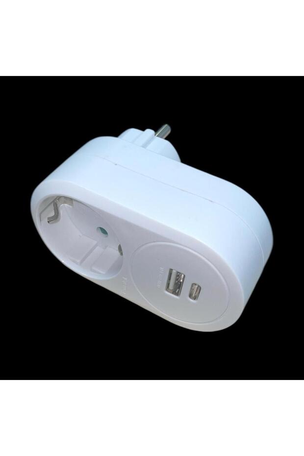 Tek-iş Duvar Tipi Priz Adaptörü | Usb Type-c Çıkışlı, 3.4a Hızlı Akıllı Şarj Özellikli - 4