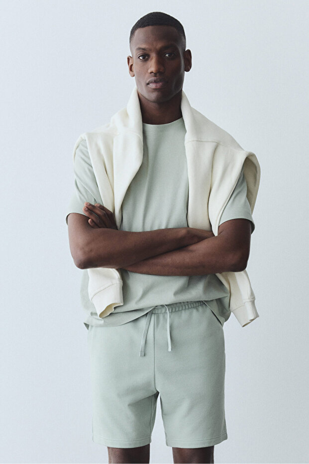 Regular Fit Sweatshirt Şort - 2