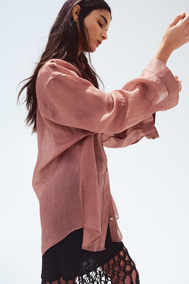 Oversize Rami Gömlek - 5