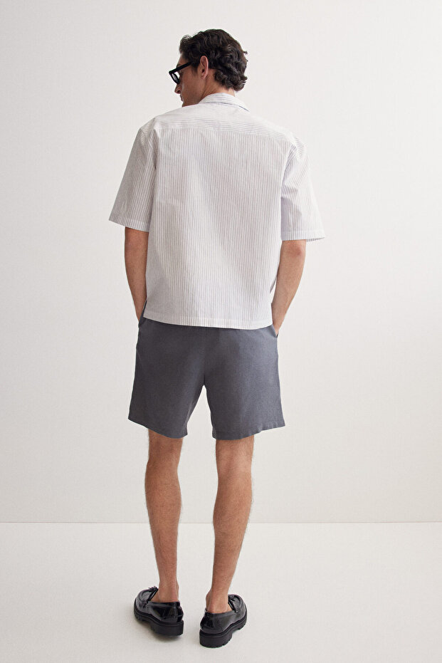 Keten Karışımlı Şort Relaxed Fit - 5