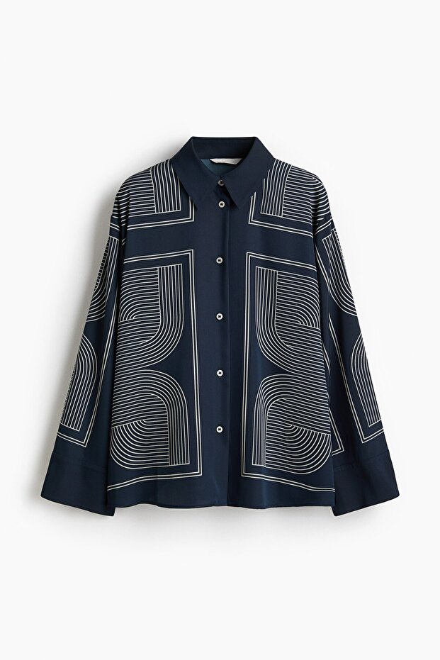 Oversize Gabardin Gömlek - 4