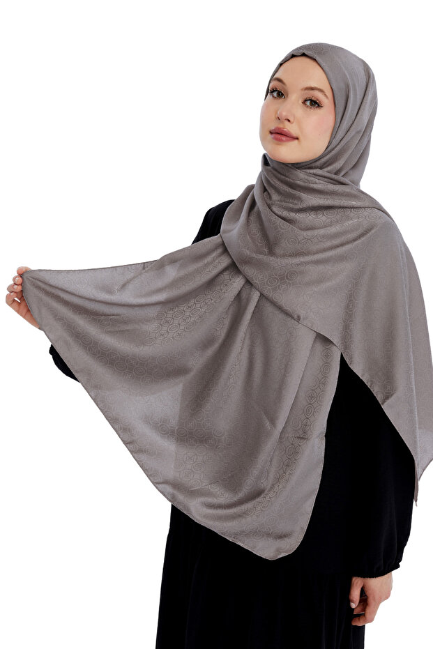 Monogram Star Desen Şal - Bej - 1