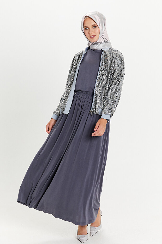 Işıltılı Bomber Ceket - 4