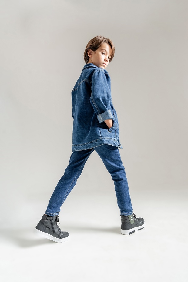 Erkek Çocuk Siyah Anatomik Sneaker Bot - 4