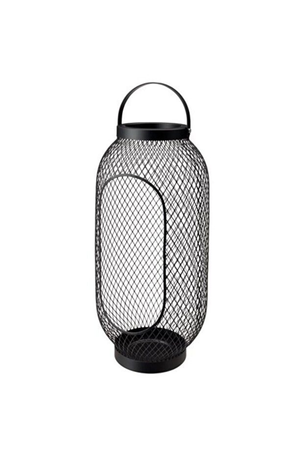 Siyah Çelik Mumluk 49 Cm Ev Dekorasyonu - 2