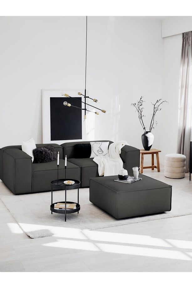 Relax Soft 2 Modül Koltuk (ANTRİSİT-KAHVE) Keten 650 - 3