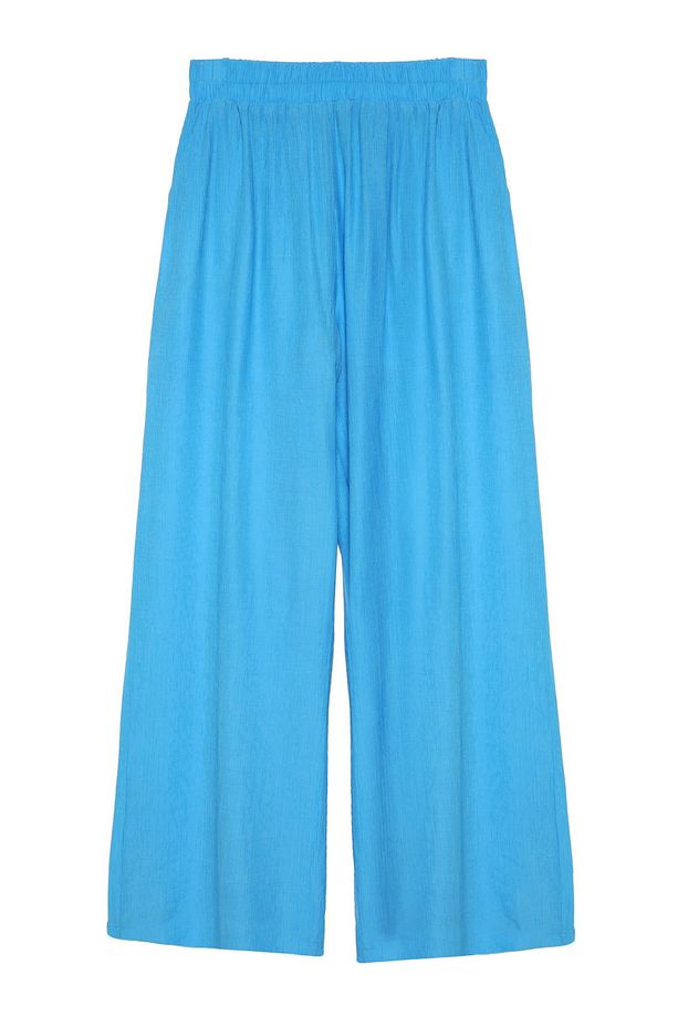 Beli Lastikli Bol Paça Bebe Mavisi Pantolon - 2