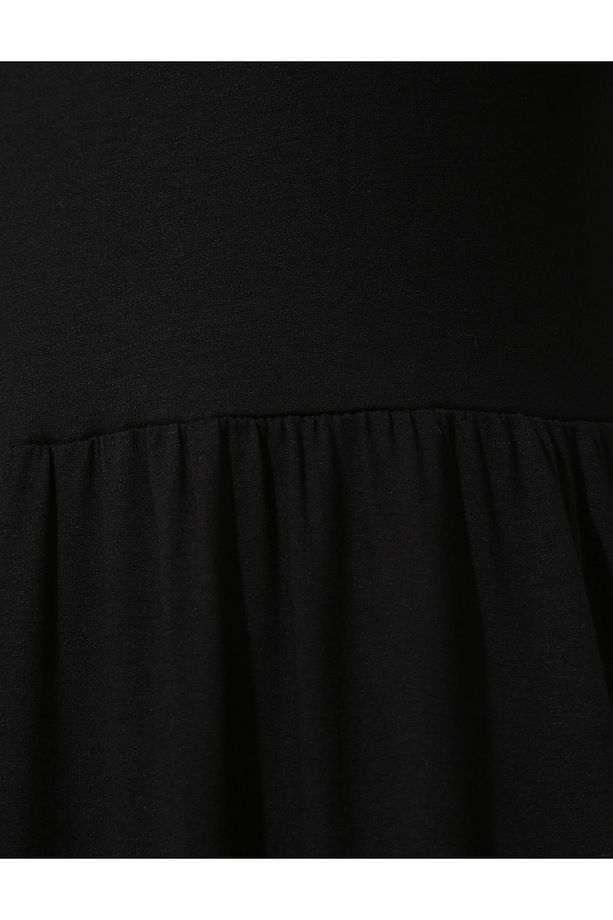 Relaxed Fit Midi Örme Elbise - 7