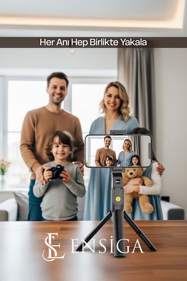Üstün Kalite Selfie Kumandalı Bluetooth Selfie Çubuğu Tripod Ayaklı - 6