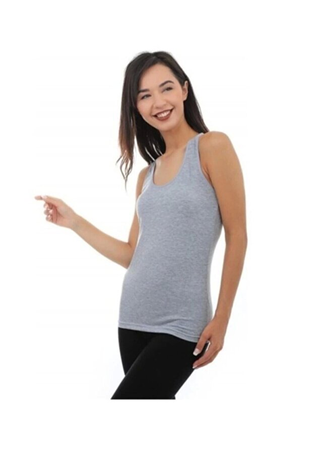 Women's Gray Lycra Cotton Athlete Undershirt