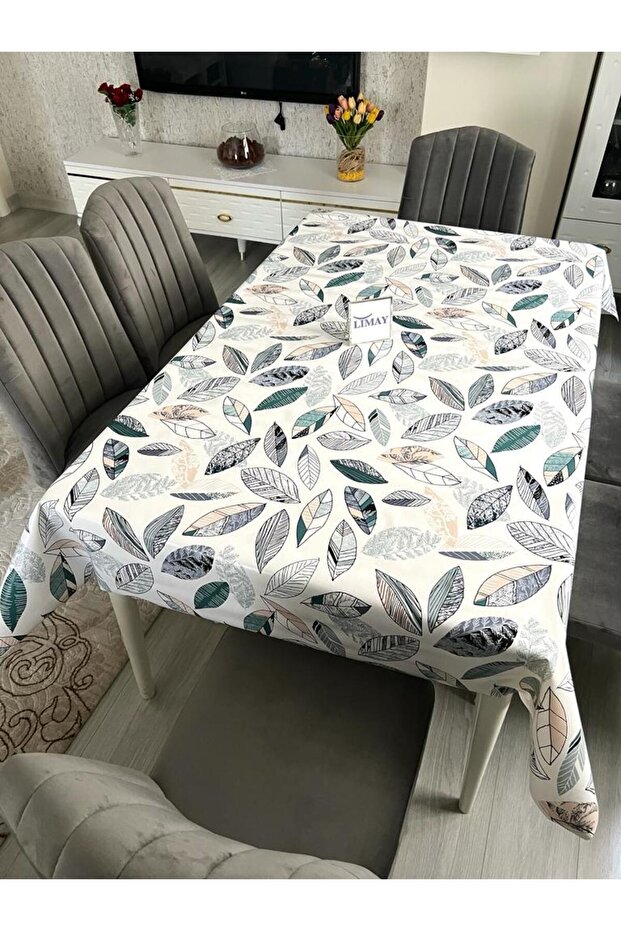 Leaf Patterned Tablecloth 1stClass Pvc/erasable/washable - 4