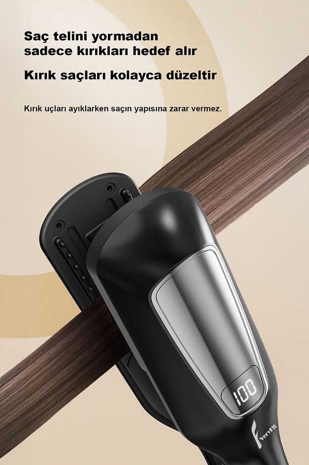 Yeni Nesil Saç Kırığı Kırık Alma Makinesi 2 In 1 Negatif Iyon Teknolojili Lcd Ekran (KABLOSUZ) - 5