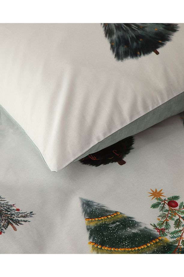 Pine Serenity Dijital Baskılı Soft Cotton Çift Kişilik Nevresim Takımı Yeşil - 5