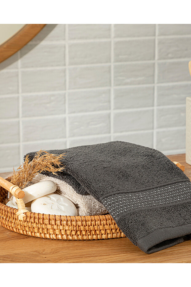 Deluxe Cotton Low Twist Hand Towel Anthracite