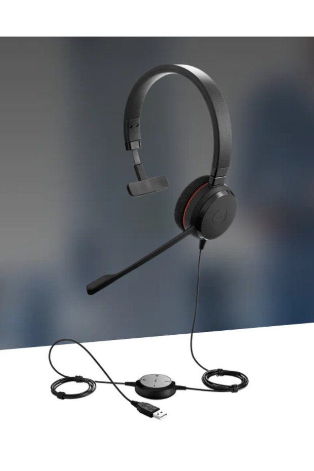 Evolve 20 Mono USB NC MS Kulak Üstü Kulaklık (Jabra Türkiye Garantili) - 1