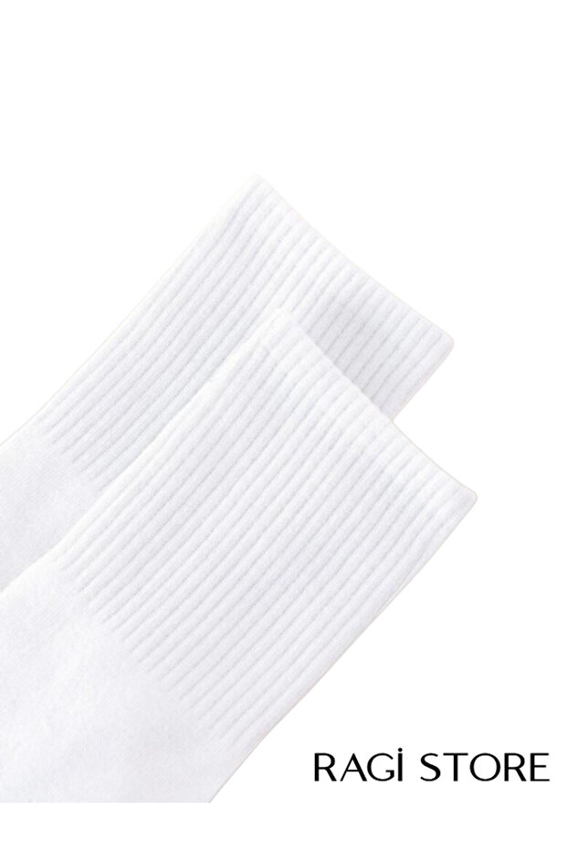 عبوة من 6 جوارب تنس بيضاء عادية - 5