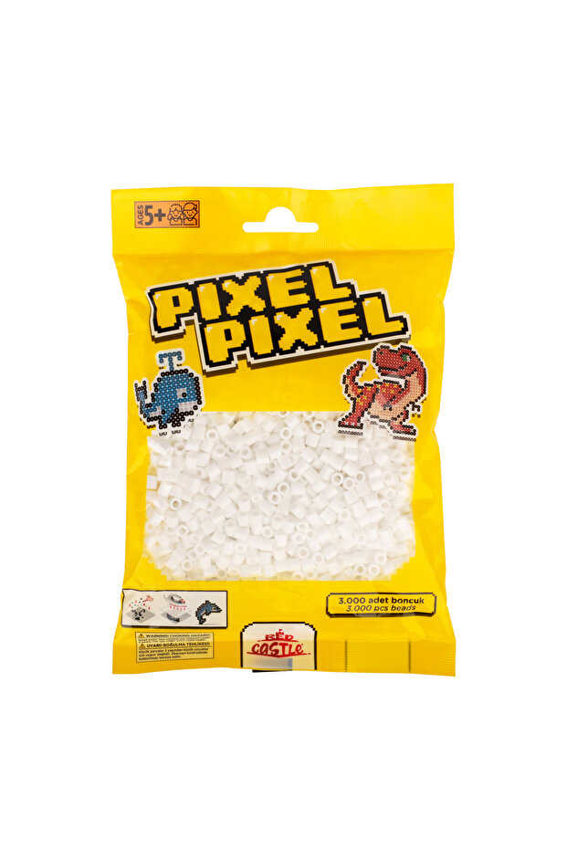 3000 قطعة من خرز ميدي باللون الأبيض | خرز مناسب لخوارزميات وطريقة التفكير البرمجية - 1