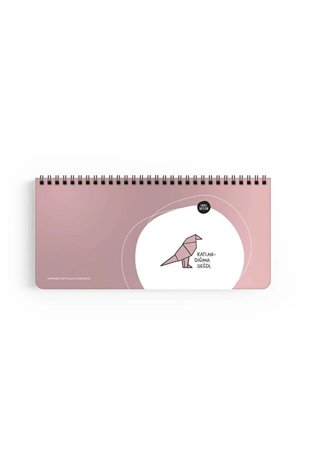 13x27cm Spiral Planner with Sticker Planner - It Was Worth Folding (CREAM)