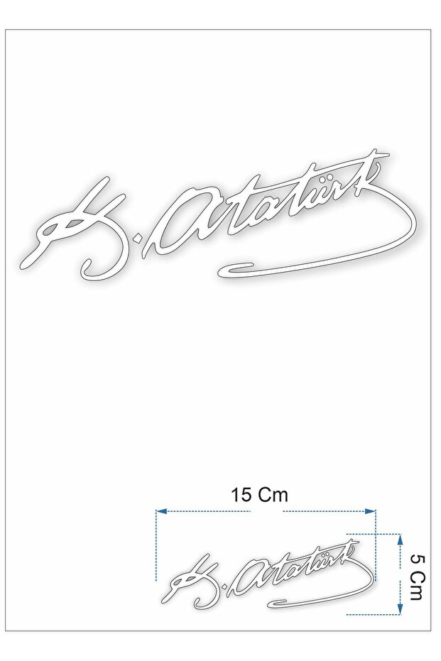 stickerusta Kemal ATATÜRK imza Mustafa Kemal Atatürk Sticker 00016