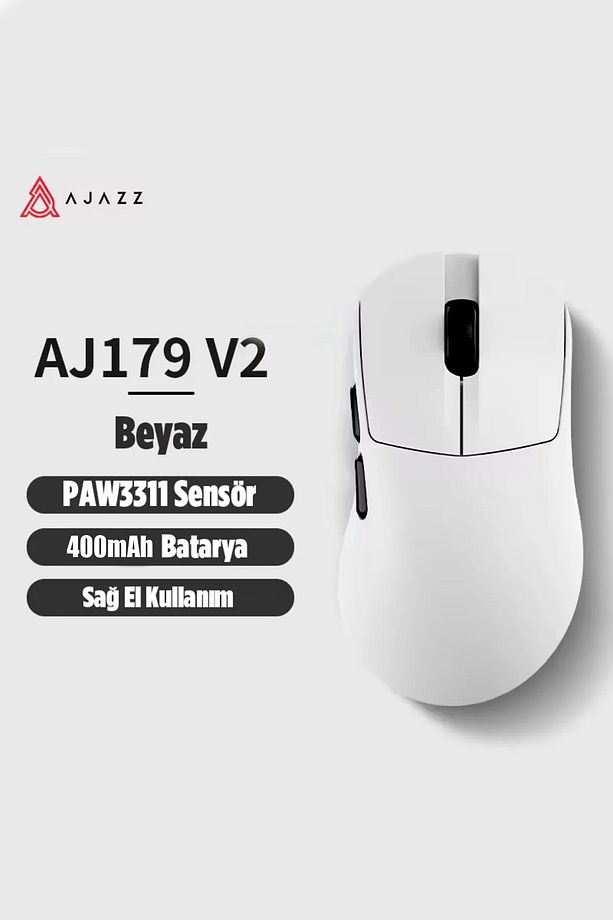 Aj179v2 3 Modlu(KABLOLU-WİRELESS-BLUETOOTH) 1000hz 12.000 Dpı-paw 3311 Optik Sensör Gaming Mouse - 1