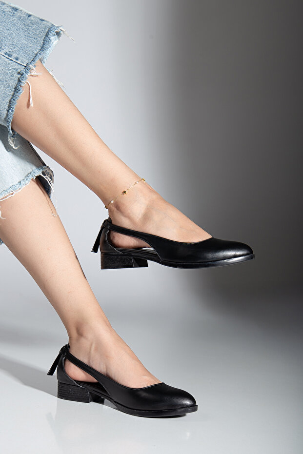 Volpen Skin alacsony sarkú cipő fekete bőr - 7