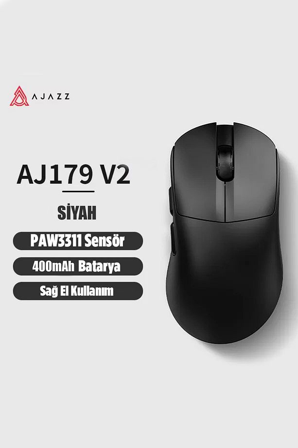 Aj179v2 3 Modlu(KABLOLU-WİRELESS-BLUETOOTH) 1000hz 12.000 Dpı-paw 3311 Optik Sensör Gaming Mouse - 1