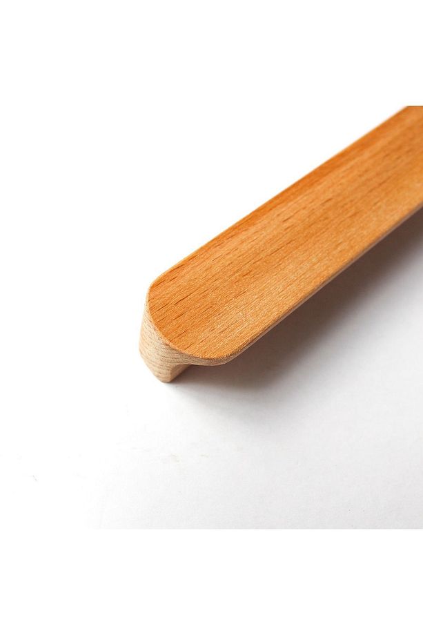 6 Adet Curved Ahşap Kulp 19,2 Cm (192 MM) Çekmece Kulpu Modern Dolap Kolu Mobilya Kulp Natürel - 2