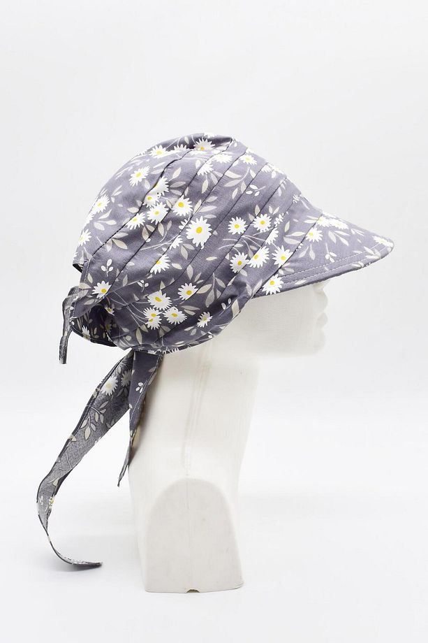 Kadın Safari Bağlamalı Eşarp Siperli Bandana Plaj Şapkası - 4