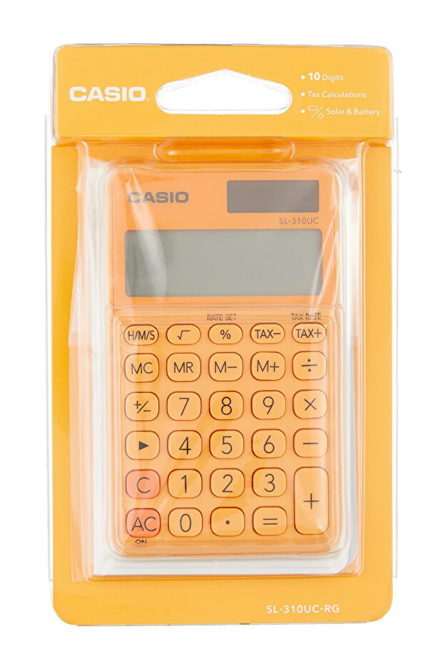 Sl-310uc-rg Cep Tipi 10 Hane Turuncu Hesap Makinesi - 5