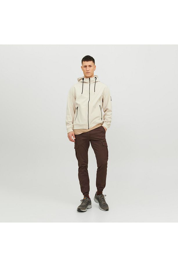 Jack&jones Basic Softshell Hood Erkek Bej Ceket - 3