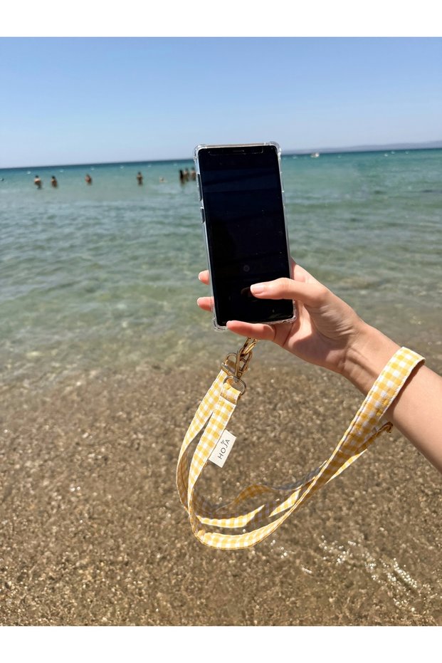 Gingham Phone Strap Phone Strap Compatible with All Phones - Bag Strap