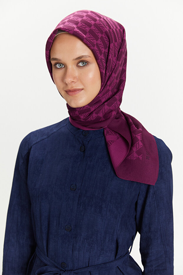 SS Logolu Monogram Eşarp - 1