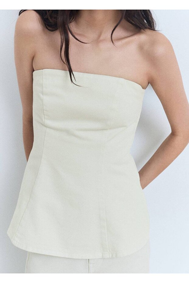 Straplez flared bluz - 5