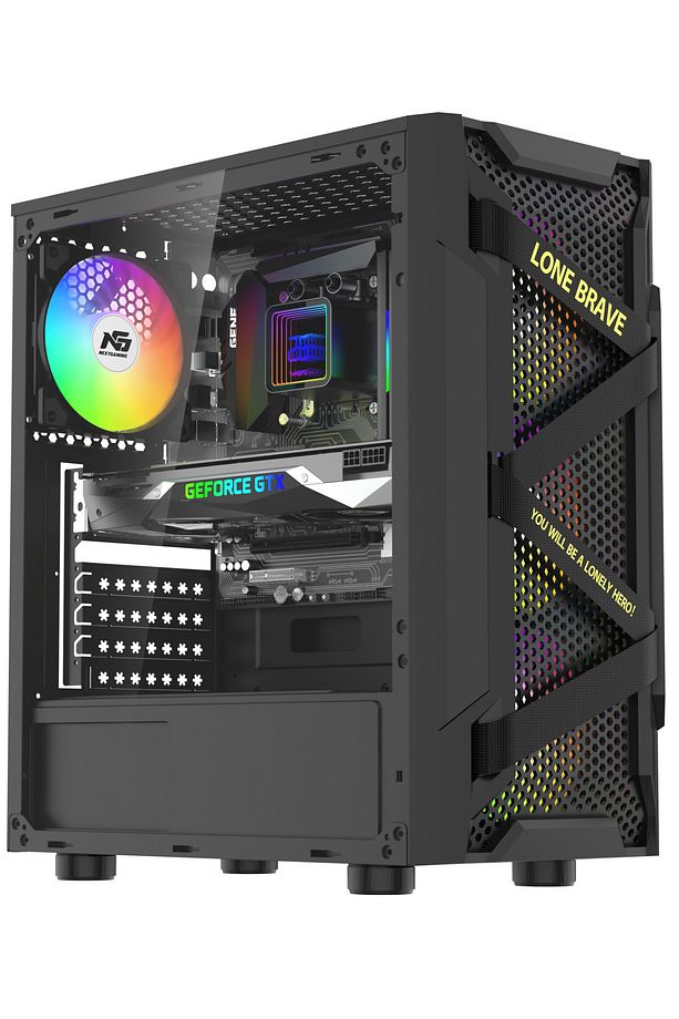 VegaX 4 Adet RGB Fanlı ATX Tuştan Değişen Boş Bilgisayar Kasası - 1
