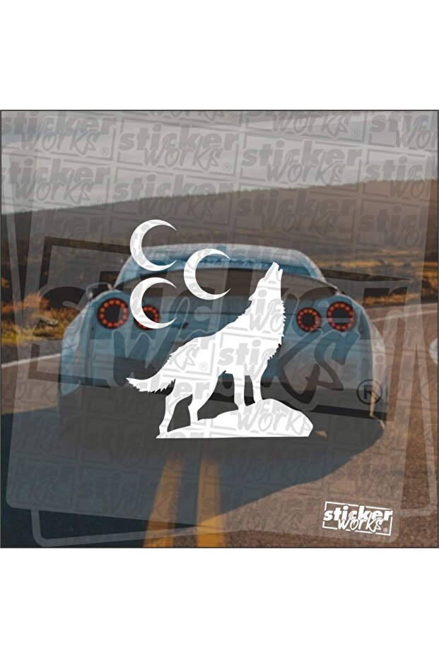 Üç Hilal Kurt Sticker - 1