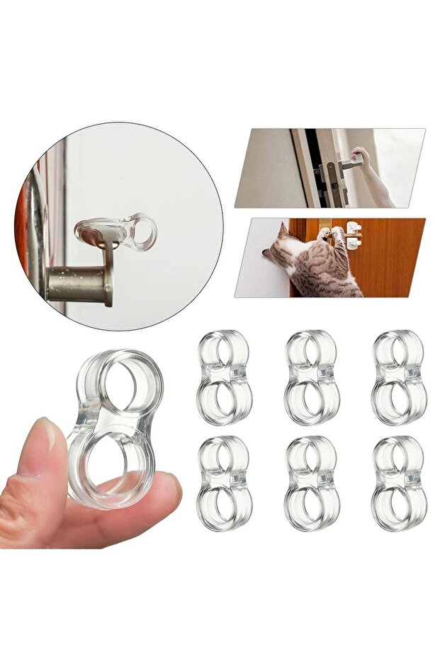 Oem Şeffaf Silikon Kapı Durdurucu Tutucu Pencere Kolu Stoperi Kapı Tamponu ( 4 Adet ) - 3