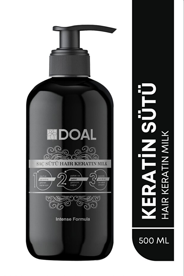 Güçlendirici, Besleyici Ve Onarıcı Saç Bakım Sütü Keratin & Biotin 500 ml Şampuan Hediye - 4