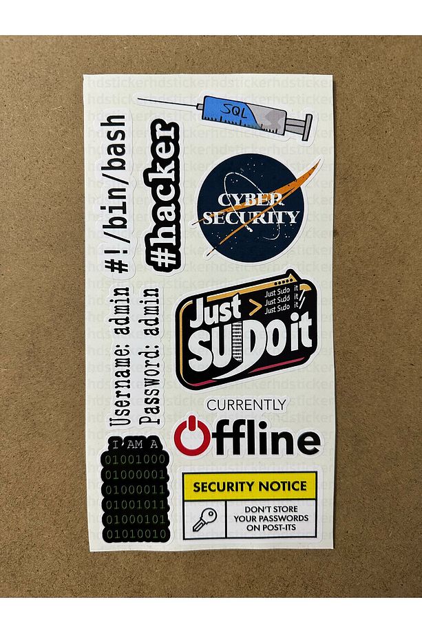 49 Adet Siber Güvenlik Yazılım & Yazılımcı Software Developer Laptop Notebook Etiket Sticker Set P61 - 4