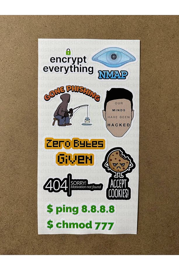 49 Adet Siber Güvenlik Yazılım & Yazılımcı Software Developer Laptop Notebook Etiket Sticker Set P61 - 8