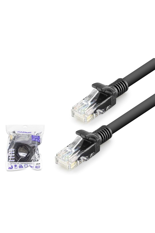 HDX5074 كابل إيثرنت Cat6 بسرعة 1 جيجابت في الثانية 250 ميجاهرتز 15 متر أسود