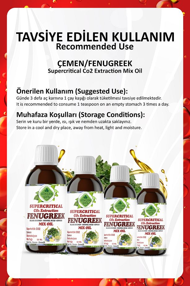 Çemen Süperkritik Mix Yağı 50 ml (FENUGREEK SUPERCRİTİCAL MİX OİL) - 5