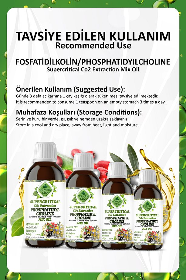 Fosfatidilkolin Süperkritik Mix Yağı 50 ml (PHOSPHATİDYLCHOLİNE SUPERCRİTİCAL MİX OİL) - 5