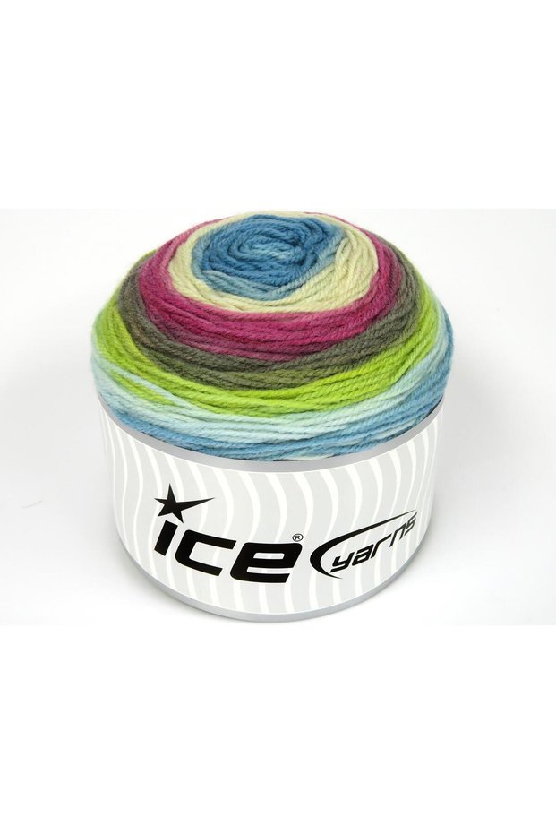 2X150Gr. Cakes Wool Dk Wool, Premium Acrylic Brown, Green, Fuchsia, Beige, Turquoise Shades Winter, Y
