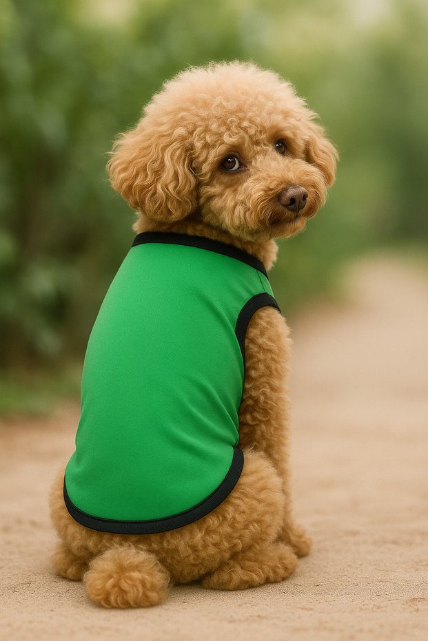New Season Dog And Cat Outfit - Plain Green