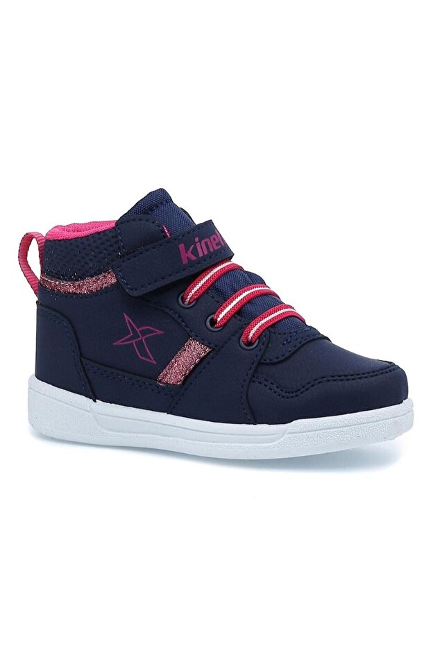 Enkos Hi 1Pr Navy Blue Girl's High Sneakers