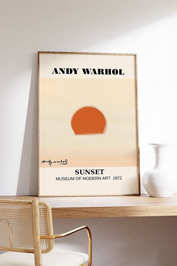 Andy Warhol Red Tablo, Poster - Çerçevesiz - 3