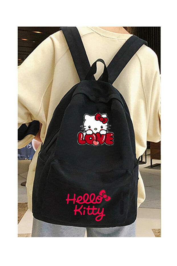حقيبة ظهر مدرسية مطبوعة من كيتي - 1