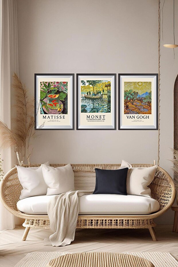 3D Realistic Painting Look Cardboard Van Gogh Monet Matisse Painting Set