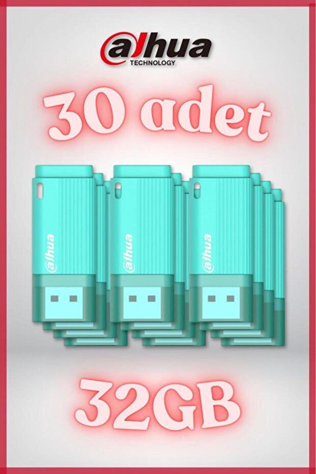 30Pcs 32Gb Clamshell USB Flash Memory U126 Green