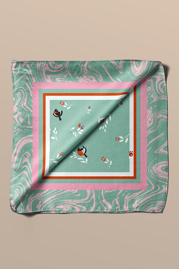 F115 Çıtır Retro Desenli Bandana Dg12076 - 3